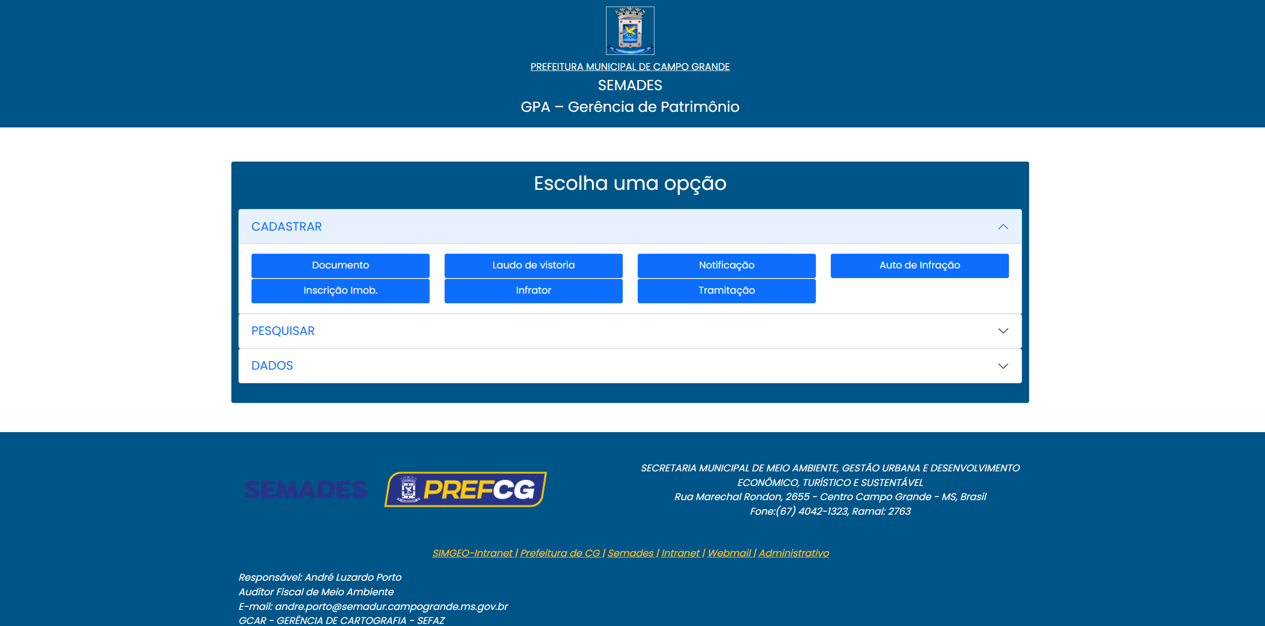 Thumbnail do projeto de Gestão de Áreas Públicas